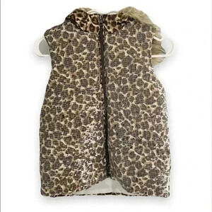The Children’s Place Sequined Leopard Print Vest, size 10/12